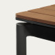 Tavolo da esterno allungabile Canyelles polipropilene e alluminio nero opaco 140/200 x90cm Kave Home dettaglio