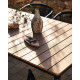 Tavolo da esterno allungabile Canyelles polipropilene, alluminio nero opaco 180/240x100 cm Kave Home ambientazione