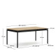 Tavolo da esterno allungabile Canyelles polipropilene, alluminio nero opaco 180/240x100 cm Kave Home dimensioni
