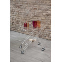 Carrello Aurelio trasparente Vesta Home ambientazione