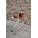Carrello Aurelio trasparente Vesta Home ambientazione