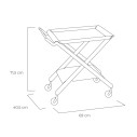 Carrello Aurelio trasparente Vesta Home dimensioni