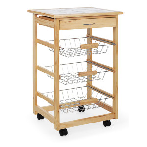 Carrello cucina Big Chef 3cest-1c naturale