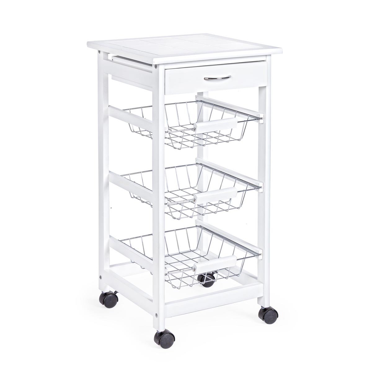 Carrello cucina Small Chef 3cest-1c bianco