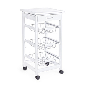 Carrello cucina Small Chef 3cest-1c bianco