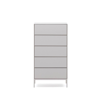 Cassettiera Vedrana 5 cassetti DM laccata bianca 60 x 114 cm