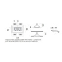 Cassiopea Double 4180A Faretto a incasso a plafone 9010 novantadieci dimensioni