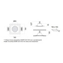 Cefeo 4177 Faretto a incasso a plafone 9010 novantadieci dimensioni