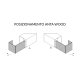 Cellula Wood contenitore modulare Mogg posizionamento anta