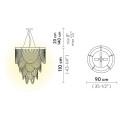 Ceremony Suspension lampada a sospensione Prisma Slamp dimensioni