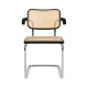 Knoll Breuer Cesca Sedia con braccioli faggio nero vista