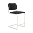 Knoll Breuer Cesca Relax Sgabello Counter verniciato rivestito vista struttura bianco ultra opaco