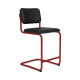 Knoll Breuer Cesca Relax Sgabello Counter verniciato rivestito vista struttura rosso scuro ultra opaco