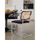 Knoll Breuer Cesca Sedia con braccioli faggio nero e seduta rivestita ambientazione