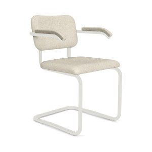 Knoll Breuer Cesca Relax Sedia con braccioli verniciata rivestita