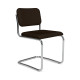 Knoll Breuer Cesca Relax Sedia senza braccioli rivestita vista Tessuto Puff Sable