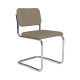 Knoll Breuer Cesca Relax Sedia senza braccioli rivestita vista Tessuto Puff Taupe
