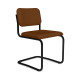 Knoll Breuer Cesca Relax Sedia senza braccioli verniciata rivestita vista struttura nera