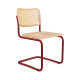 Knoll Breuer Cesca Sedia senza braccioli verniciata faggio naturale vista struttura rosso scuro ultra opaco