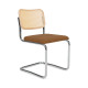 Knoll Breuer Cesca Sedia senza braccioli faggio naturale e seduta rivestita vista Bronze