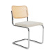 Knoll Breuer Cesca Sedia senza braccioli faggio naturale e seduta rivestita vista Cloud