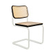Knoll Breuer Cesca Sedia senza braccioli verniciata faggio nero vista struttura bianco ultra opaco
