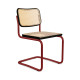 Knoll Breuer Cesca Sedia senza braccioli verniciata faggio nero vista struttura rosso scuro ultra opaco