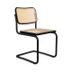 Knoll Breuer Cesca Sedia senza braccioli verniciata faggio nero vista struttura onyx nero ultra opaco