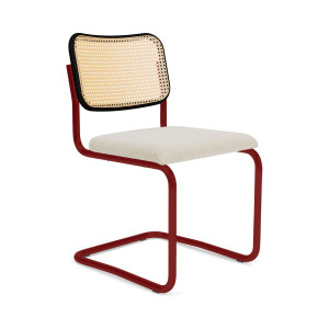 Knoll Breuer Cesca Sedia senza braccioli verniciata faggio nero seduta rivestita