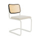 Knoll Breuer Cesca Sedia senza braccioli verniciata faggio nero seduta rivestita vista struttura rosso scuro ultra opaco