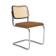 Knoll Breuer Cesca Sedia senza braccioli faggio nero e seduta rivestita vista Bronze