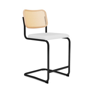 Knoll Breuer Cesca Sgabello Counter verniciato faggio naturale seduta rivestita