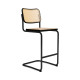Knoll Breuer Cesca Sgabello Bar verniciato faggio nero vista struttura onyx nero ultra opaco