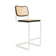 Knoll Breuer Cesca Sgabello Bar verniciato faggio nero vista struttura bianco ultra opaco