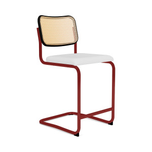 Knoll Breuer Cesca Sgabello Counter verniciato faggio nero seduta rivestita