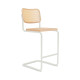Knoll Breuer Cesca Sgabello Bar verniciato faggio naturale vista struttura bianco ultra opaco