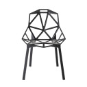 Chair_One Sedia con gambe in alluminio verniciato Magis vista finitura nera