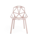 Chair_One Sedia con gambe in alluminio verniciato Magis vista finitura cipria