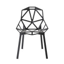 Chair_One Sedia con gambe in alluminio anodizzato Magis nera