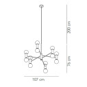 Chandelier Ø 100 H 76 lampada a sospensione Modo Luce dimensioni