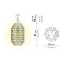 Chantal Suspension Medium lampada a sospensione Orange Slamp dimensioni