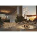Chantal Suspension Small lampada a sospensione White Slamp ambientazione