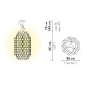 Chantal Suspension Small lampada a sospensione White Slamp dimensioni