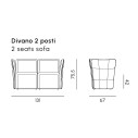 Divano 2 Posti Chico Myyour dimensioni