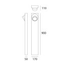 Artemide Ciclope lampada da terra outdoor dimensioni H 90