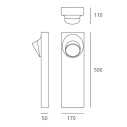Artemide Ciclope lampada da terra outdoor dimensioni H 50