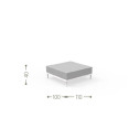 CleoSoft Alu Pouf living Talenti Outdoor dimensioni