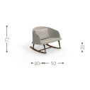 CleoSoft Wood Dondolo Talenti Outdoor dimensioni