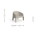 CleoSoft Wood Poltrona lounge Talenti dimensioni