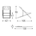 Clever Sdraio pieghevole Varaschin dimensioni